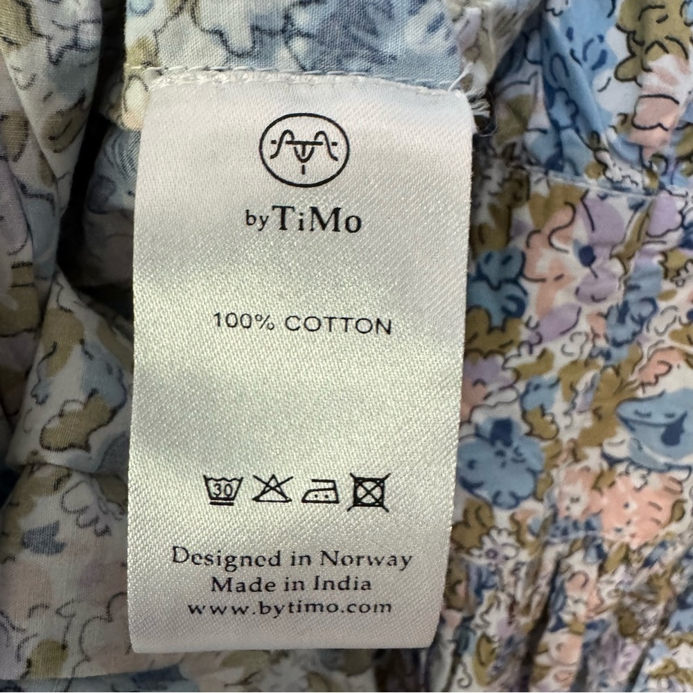 ByTiMo Blossom Floral 100% Cotton Poplin Mini Dress. Fit Flare. NWT. Medium - Picture 12 of 14